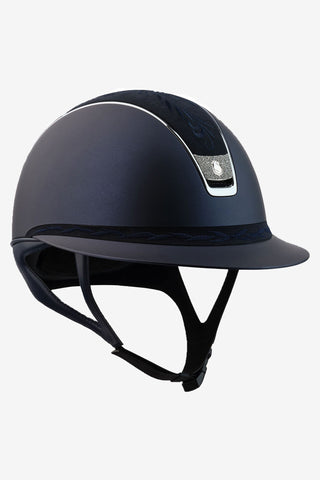 2.0 Shadowmatt Miss Shield Flower Embroidery + Crystal Blazon Navy