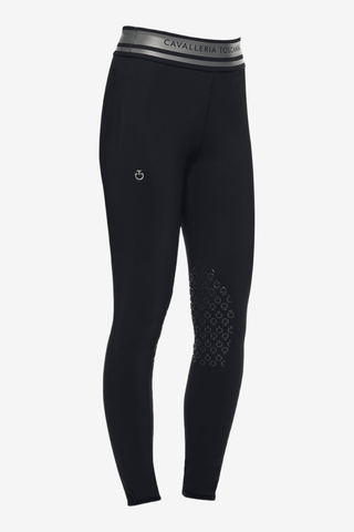 Cavalleria Toscana Perforated Stripe Logo Tights