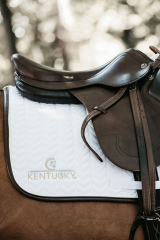 Leather Jumping Saddle Pad Navy