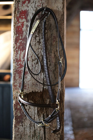 Kedjegrimskaft Läder Brun