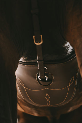 Sangle bavette marron