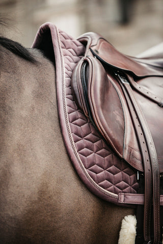 Tapis de selle en velours Poney Vieux Rose