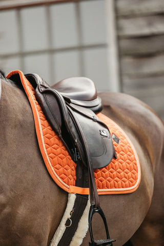 Tapis de selle en velours Poney Vieux Rose