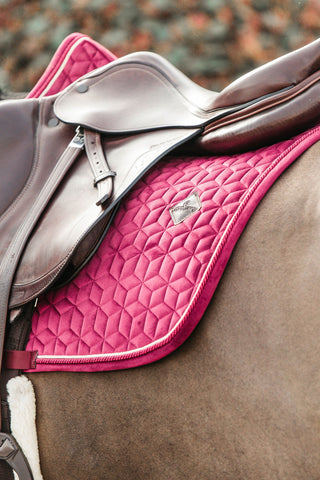 Tapis de selle en velours Poney Vieux Rose
