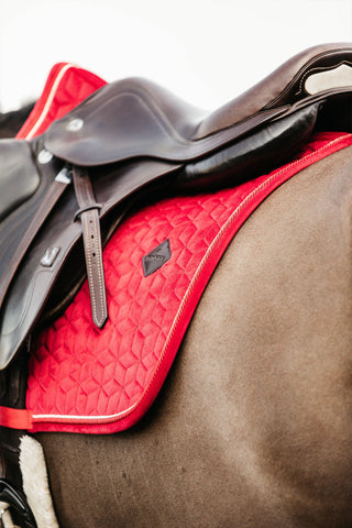 Tapis de selle en velours Poney Vieux Rose