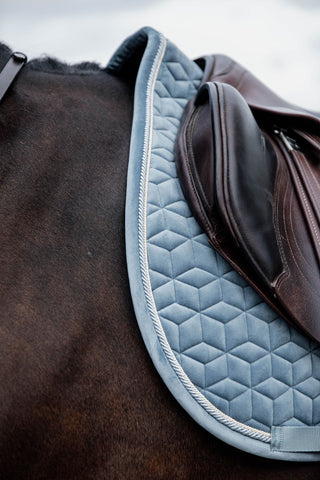 Tapis de selle en velours Poney Vieux Rose