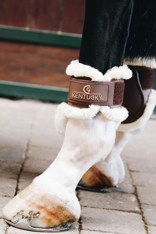 Guêtres de boulet pour jeune cheval en mouton synthétique