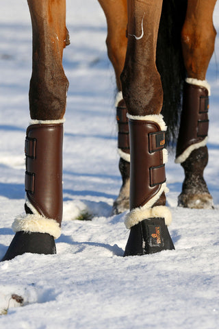 Turnout Boots Leather Front Brown