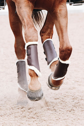 Turnout Boots Leather Front Brown