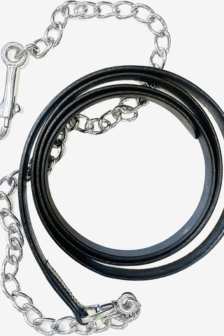 LW Lädergrimskaft med Kedja