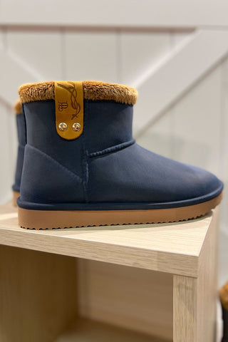 Vattentäta Vinterskor Navy/Brun