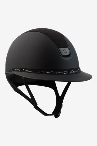 2.0 Shadowmatt Miss Shield Alcantara Top Frontal Band Flower Swarovski Schwarz