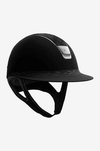 Samshield Shadowmatt Miss Shield Flower Embroidery Svart Chrome Silver